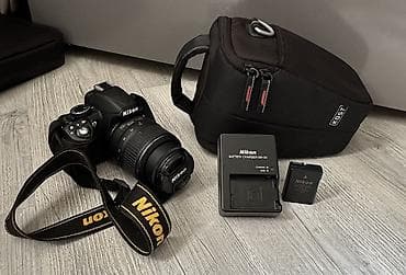 Фото и видеокамеры: Зеркальная камера Nikon 3110 с комплектным набором для съемки. Состав — 1