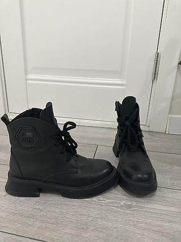 обувь 31: Мужские ботинки, 38, Philipp Plein, Б/у, цвет - Черный — 3