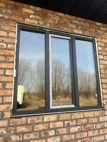 Оңдоп-түзөө жана курулуш: ПВХ-окна темно-серого цвета для частного дома - Материал профиля: ПВХ — 5