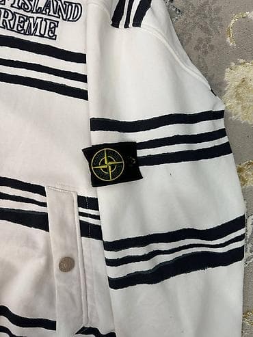 патч stone island: Мужская толстовка, XL, Supreme, Новый, цвет - Белый, Платная доставка — 2