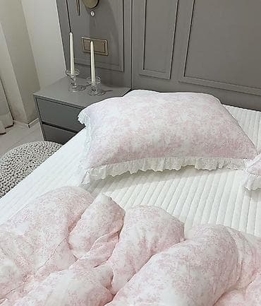 Шейшеп, жууркандар: Пуховое стеганое одеяло с наволочками и оборкой - Комплект: одеяло + — 1