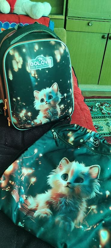 детские зонты: Детский школьный комплект GOLove с котёнком Б/У НО В ХОРОШИМ СОСТОЯНИ — 3