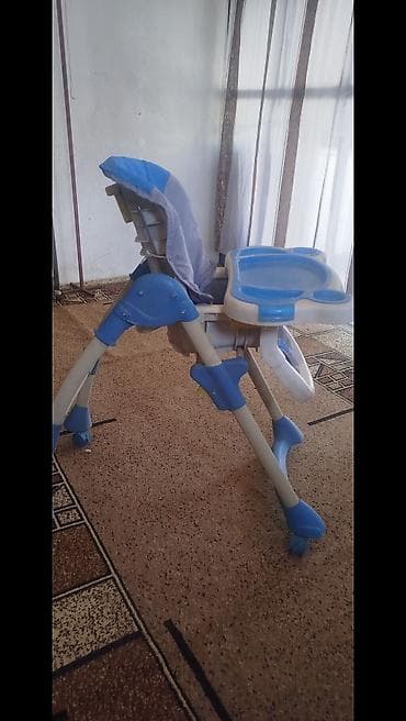 small table: Стульчик для кормления, Другой бренд, Пластик, Другой вид, цвет - Голубой — 4