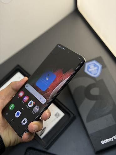 samsung galaxy s21 plus: Samsung Galaxy S21 Ultra, Б/у, 128 ГБ, цвет - Черный, 1 SIM, 2 SIM, eSIM — 5