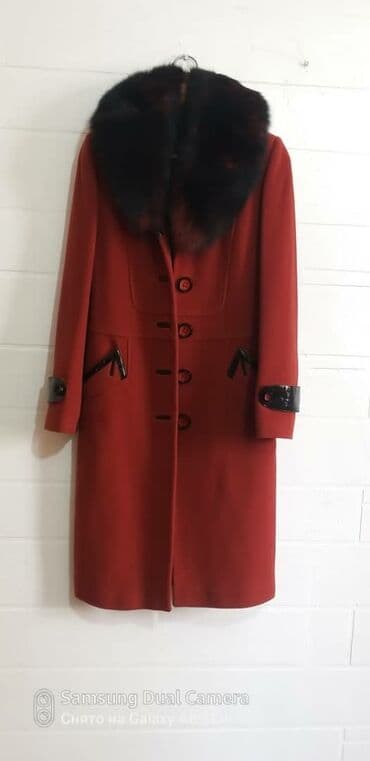 Кашемировое пальто турецкое терракотого цвета