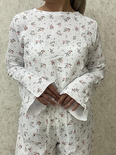 Спецодежда: Женский комплект для дома/сна из муслина - Ткань: муслин, 100% — 7