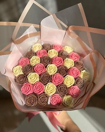 Продукты питания: Шоколаддан жасалган роза букеттери майрамдарда конулду которуучу белек — 8
