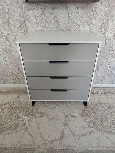 Комоды для одежды: Комод для одежды, Новый, Без зеркала, ЛДСП, цвет - Серый, Самовывоз, Платная доставка — 2