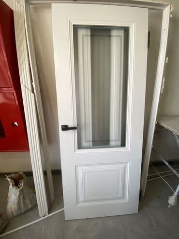 куплю бу кухонный гарнитур: Межкомнатная дверь, Б/у, Со стеклом, Двухстворчатая, Распашная, Витражная, цвет - Белый — 3
