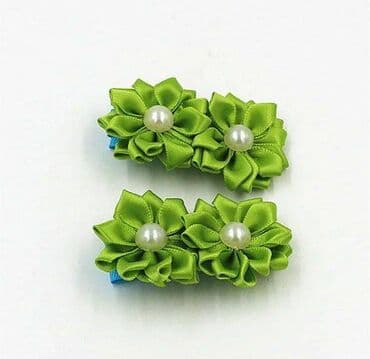 купить куклу фарфоровую: Заколка для волос с жемчужинами и цветами, парная - 2 шт в комплекте — 1