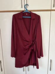 платье для беременных из фатина: Вечернее платье, Коктейльное, Короткая модель, Атлас, С рукавами, M — 1