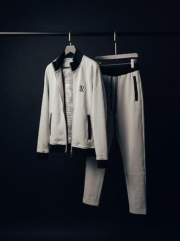 li nig: Мужской спортивный костюм, S, M, Новый, цвет - Серый, Платная доставка, Самовывоз — 1
