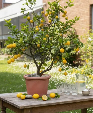 купить дерево лимона с плодами: Комнатный цитрус — лимон в горшке - Плодовое деревце для дома, кухни — 1