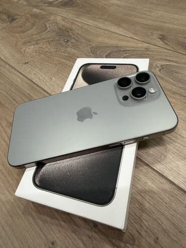 xr чехол: IPhone 15 Pro Max, Колдонулган, 1 ТБ, Natural Titanium, Каптама, Кабель, Куту, 100 % — 1