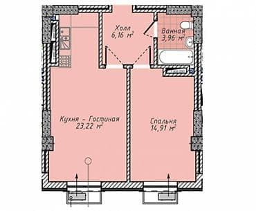сунна: 1 комната, 45 м², Элитка, 13 этаж, Евроремонт — 5
