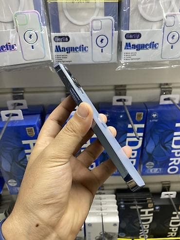 apple 13 pro: IPhone 13 Pro Max, Б/у, 128 ГБ, Sierra Blue, Чехол, Защитное стекло, 82 % — 2