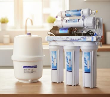 бак для воды 1000 литров: Фильтр для питьевой воды, Кол-во ступеней очистки: 5, Бесплатная установка, Объем бака: 7 литров, Тип очистки: Система обратного осмоса — 3
