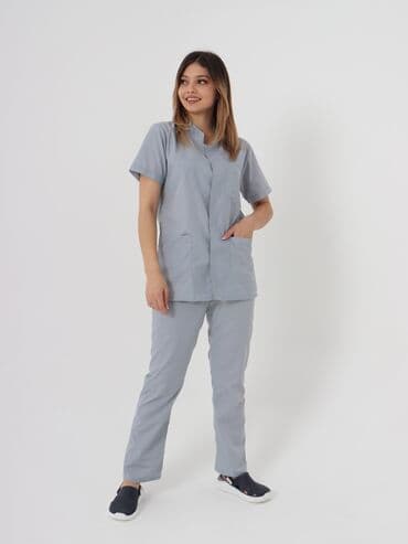 Инвалидные коляски: Медицинский костюм "Лондон" -Стойка воротник -На кнопках -Высокое — 7