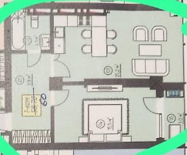14: 2 комнаты, 60 м², Южная Магистраль Элитка, 8 этаж, ПСО (под самоотделку) — 2