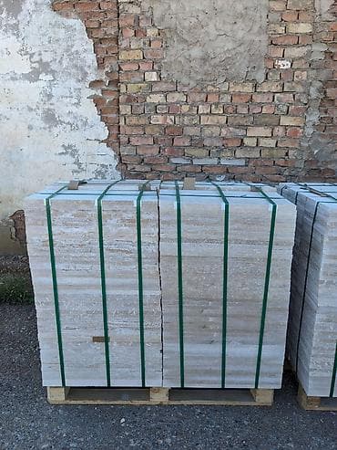 офисные столы и кресла бу: Лаймстоун, сары Таш, травертин 600х300х20, в наличии 500м² — 5