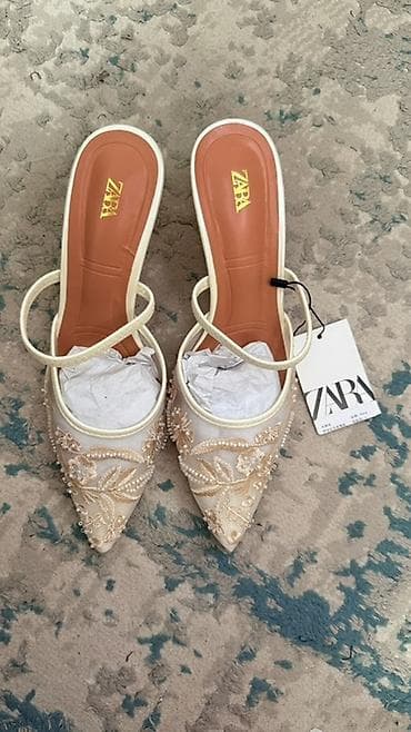 Личные вещи: Туфли, 37, Zara, Новый, цвет - Бежевый, Самовывоз, Платная доставка — 3