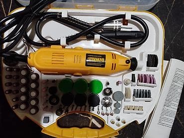 тиски большие промышленные: Мини-гравёр,DeWalt, в кейсе с большим набором насадок,210 шт,с гибким — 4