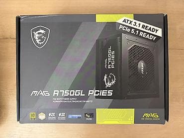 Комплектующие для ПК и ноутбуков: Блок питания, Новый, MSI, 750 Вт, Gold, 750 Вт — 1