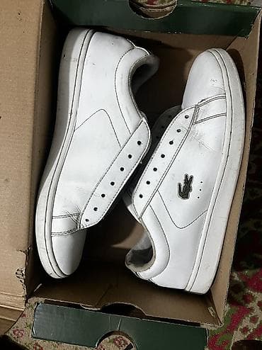 Босоножки, сандалии, шлепанцы: Мужские кроссовки, 39.5, Lacoste, Новый, цвет - Белый, Самовывоз — 2