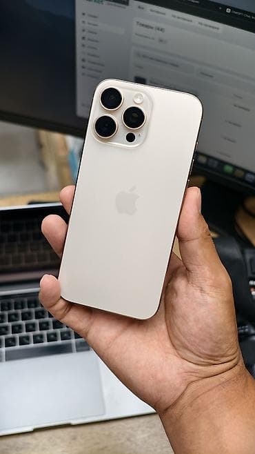 IPhone 16 Pro Max, Б/у, 256 ГБ, Desert Titanium, Защитное стекло, 91 % at lalafo.kg IPhone 16 Pro Max, Б/у, 256 ГБ, Desert Titanium, Защитное стекло, 91 %