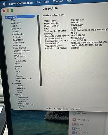 mac safe: Ультрабук, Б/у, Apple M4, ОЗУ, RAM: 16 ГБ, В рассрочку — 6