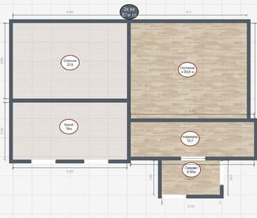 горить: 2 комнаты, 87 м², Индивидуалка, 5 этаж, ПСО (под самоотделку) — 9