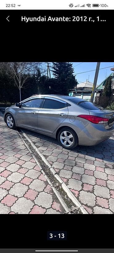 Транспорт: Hyundai Avante: 2012 г., 1.6 л, Автомат, Бензин, Седан — 3
