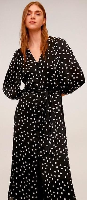 pull beer: Повседневное платье, Италия, Лето, Длинная модель, Вискоза, На запах, S — 9