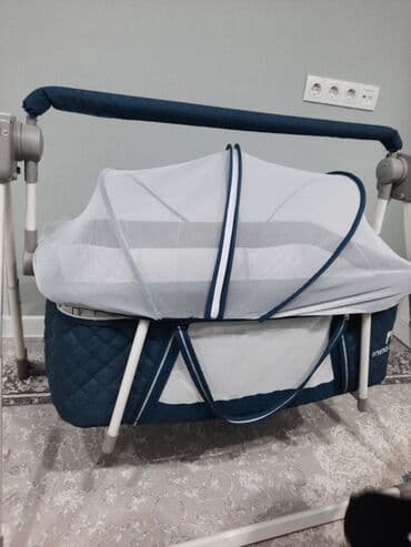 манеж с качалкой: Детская колыбель-качалка на стойке - Тип: подвесная/стационарная — 4