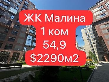 жилой комплекс малина: 1 комната, 55 м², Элитка, 5 этаж, Евроремонт — 1