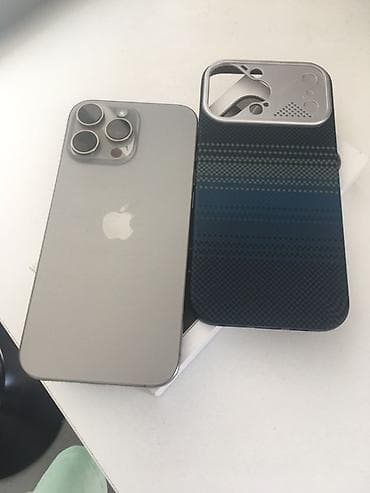 17 iphone: IPhone 16 Pro Max, Б/у, 256 ГБ, Natural Titanium, Коробка, 89 % — 10