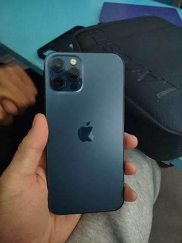 ipod 6: IPhone 12 Pro, Б/у, 128 ГБ, Pacific Blue, Чехол, 88 % — 2