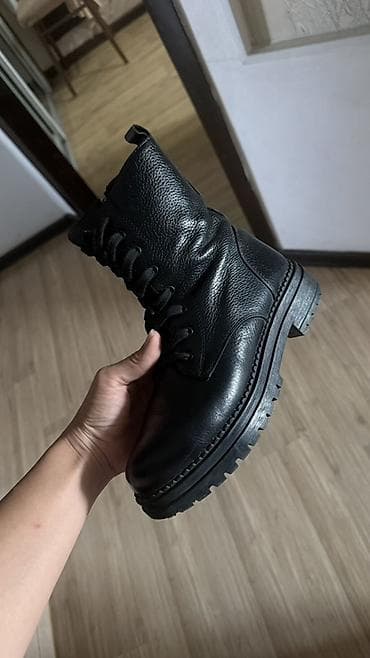 scott: Черные кожаные ботинки женскиеразмер 37зимние ❄️ — 1