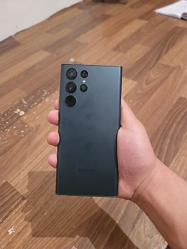 Samsung Galaxy S22 Ultra, Б/у, 256 ГБ, цвет - Зеленый, 1 SIM
