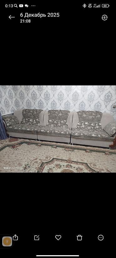 купить диван трансформер 3 в 1: Прямой диван, Б/у — 2
