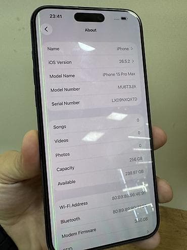 apple 7plus: IPhone 15 Pro Max, Б/у, 256 ГБ, Blue Titanium, Защитное стекло, Чехол, 86 % — 4