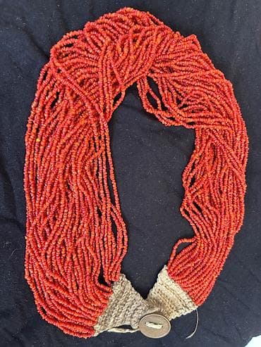 колечко из бисера: Коралловый бисер, продаю много разных винтажных украшений, бус с — 7