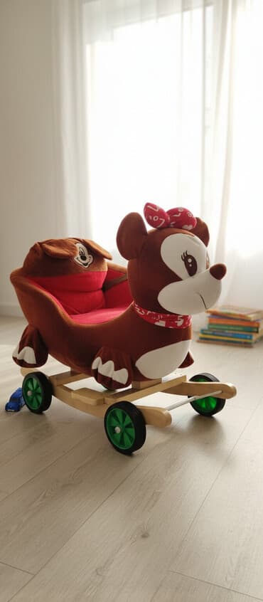 спортивный костюм на девочку: Мини-Маус Качалка-каталка, мягкая зверюшка. Музыкальная, батарейки. В — 1
