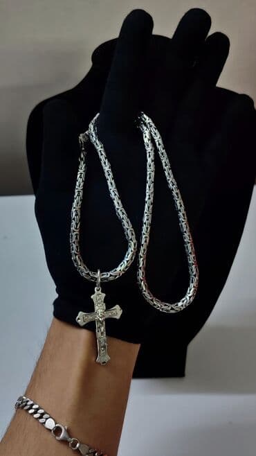 продаю золотую цепочку: Серебряная цепочка с плетением «Византийское». Массивное и прочное — 2