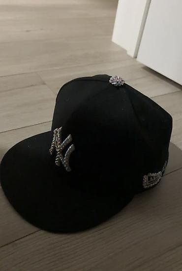 нью ерк: Кепка, Бейсболка, New York Yankees, Козырек: Прямой, Со стразами — 2