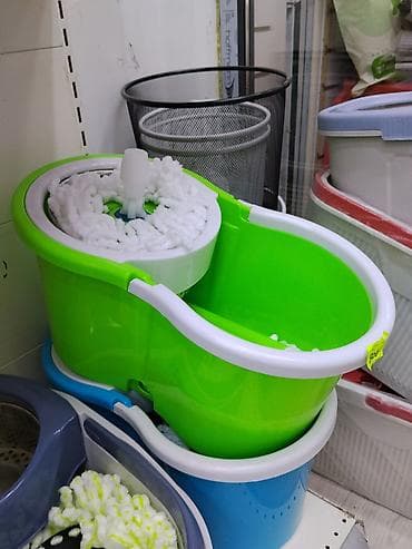 Хозтовары: Швабра с ведром и центрифугой (spin-mop) для быстрой влажной уборки — 2