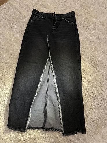 divided: Юбка, Модель юбки: Прямая, Миди, Джинс, Высокая талия, С вырезом — 1