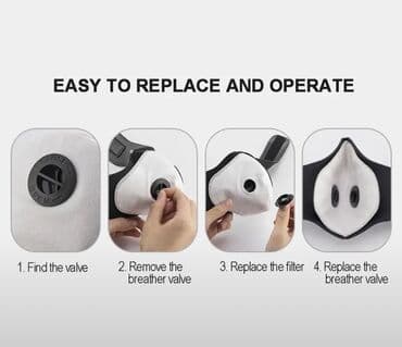 многоразовые маски бишкек: Спортивная моющаяся многоразовая маска для лица Рт 2,5 со сменным — 8