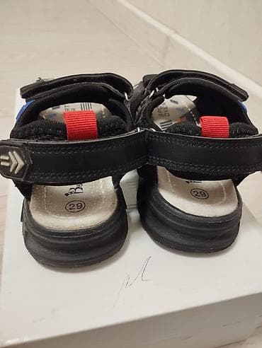 31 размер: Детские сандалии Sport Diver, размер 29. - Цвет: чёрный с синими и — 5