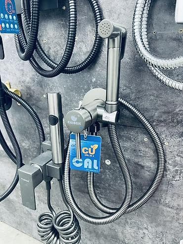 гибкое зеркало на стену: Гигиенический душ с краном/смесителем CALORIE (настенный комплект) - — 2